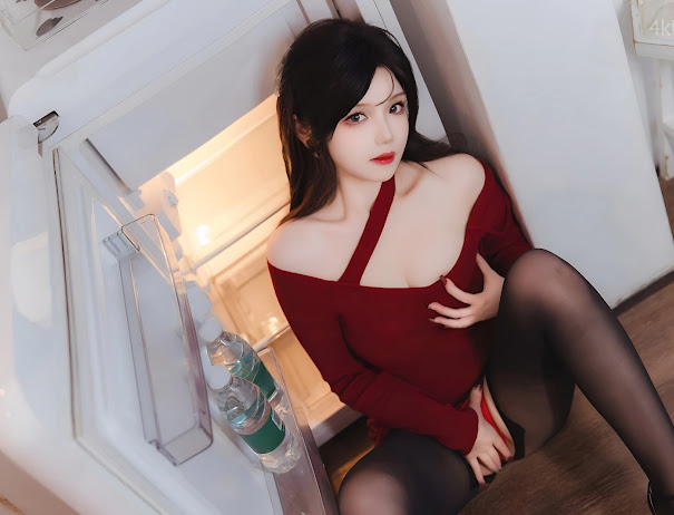 Coser@雪晴Astra 红裙黑丝小娇妻