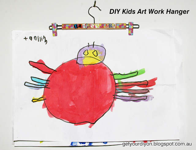 DIY Kids Art Work Hanger http://getyourdiyon.blogspot.com.au/#