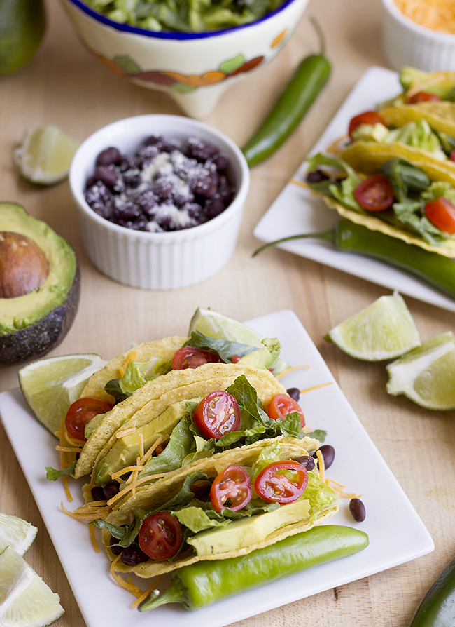 Spicy Black Bean Mini Tacos