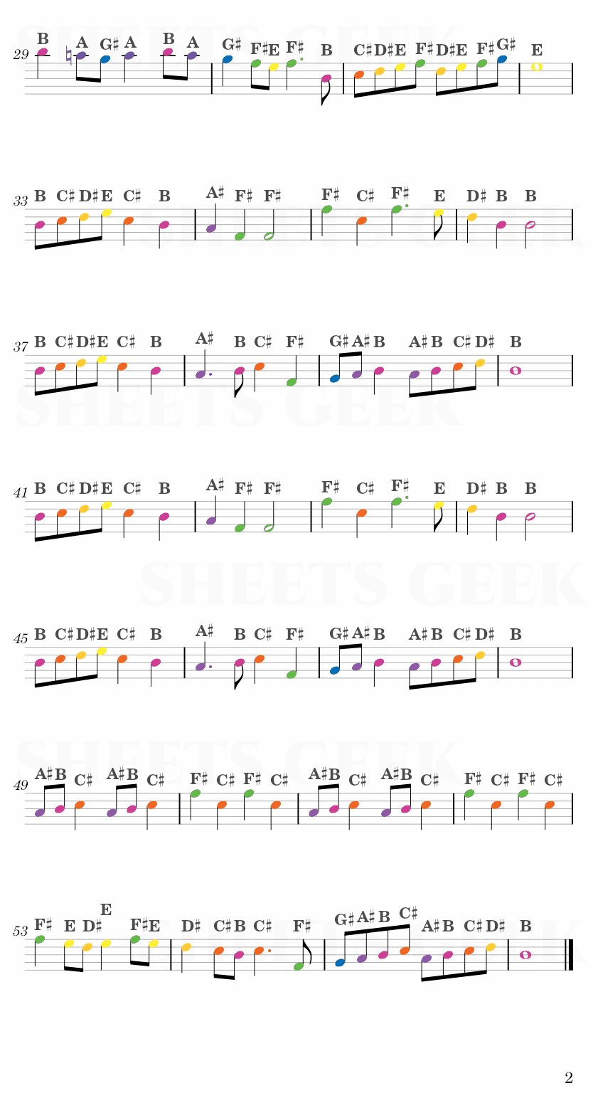 Derek's Tune (Argeers) - Barbie 12 Dancing Princesses Easy Sheet Music Free for piano, keyboard, flute, violin, sax, cello page 2
