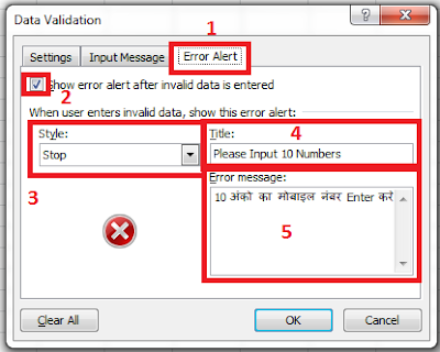 Error Data Validation Microsoft Excel