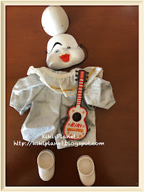 kiki vintage clown blanc auguste costume vintage collection monchhichi