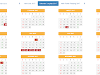 Download Kalender 2017 dilengkapi Rincian Libur Nasional dan Libur Sekolah