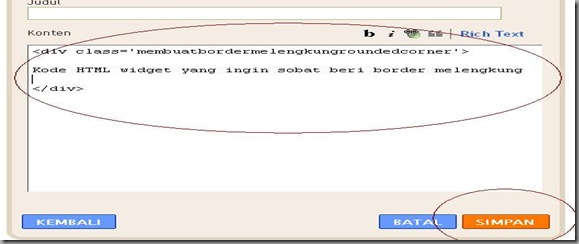 pelajaran blog membuat border melengkung