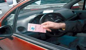 صورة سائق يظهر رخصة السياقة بالجزائر 
