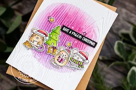 Sunny Studio Stamps: Merry Mice Embossing Folders Christmas Card by Eloise Blue