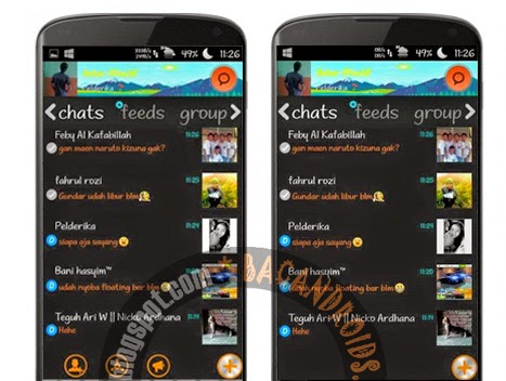 Download BBM Mod Thema WP Dark v2.6.0.30 Floating Tab