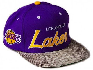 Los Angeles lakers snakeskin cap