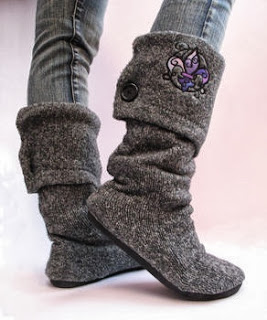 DIY sweater boots