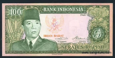  Berlaku di Propinsi Irian Barat pada tahun  1960 - 1961 (seri Sukarno Irian Barat dan Riau)