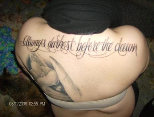 Lower back girl tattoo designs