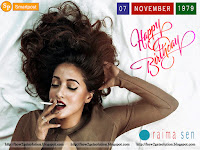 raima sen cigarette smoking birthday picture sexy in brown dress