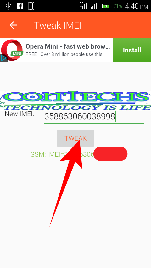 how to change IMEI on Android