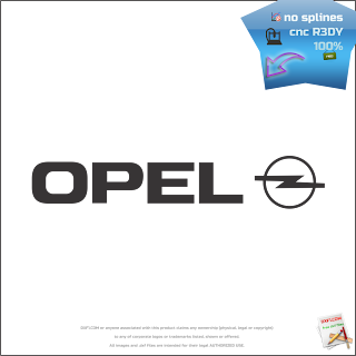 OPEL logo cnc dxf. Free download.