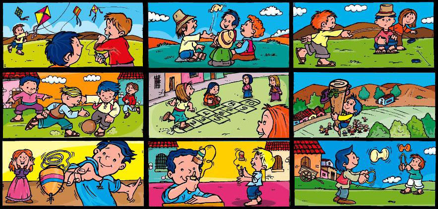 LOS PEQUES DEL CRISTO: JUEGOS TRADICIONALES EN EL PATIO