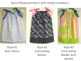 Pillowcase style dress pattern