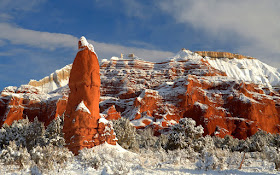 Stunning snow covered Bryce Canyon Country