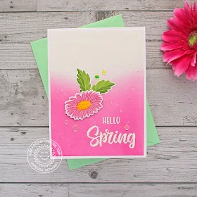 Sunny Studio Stamps: Cheerful Daisies Spring Themed Card by Vanessa Menhorn