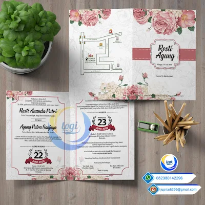 Download Template Desain Undangan Pernikahan Custome Elegan Cdr