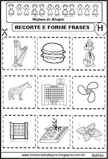 Atividades de alfabetização-tarefas de casa