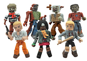 The Walking Dead Minimates Series 2 - Sailor Zombie, One-Eyed Zombie, Stabbed Zombie, Cute Zombie, Andrea, Michonne & Amy