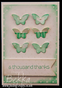 Irresistibly Yours - A Pretty Butterfly Thank You Card - find out how you can get these pretty papers free here