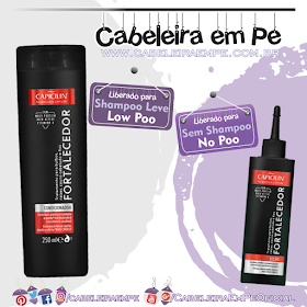 Condicionador (Low Poo) e Loção Fortalecedor (No Poo) - Capicilin