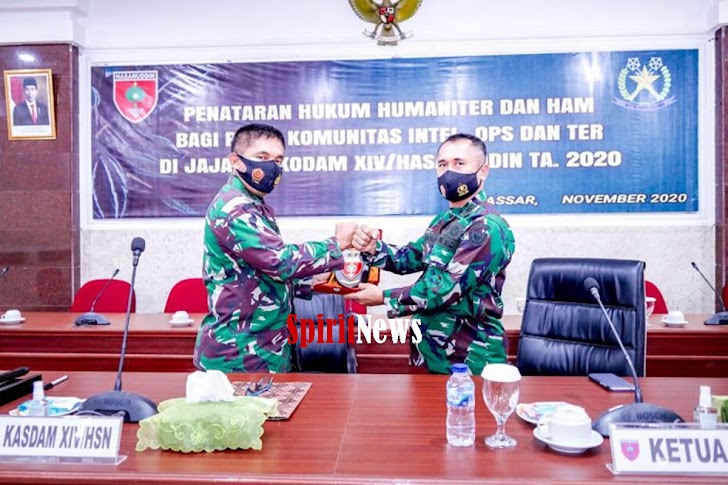 Personel Kodam Hasanuddin Ikuti Penataran Hukum Humaniter dan Ham