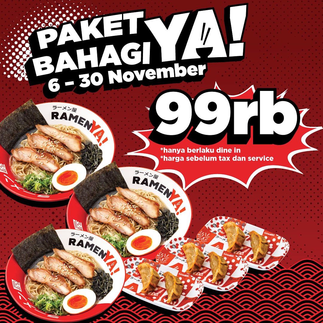 Promo RamenYA! Paket BahagiYA Hanya Rp. 99.000