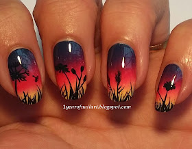Sunset Nail Art Designs