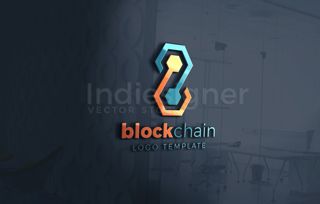 Cryptocurrency Blockchain Logo Template 1