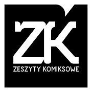 A logo for a Polish magazine about the noble art of comics called Zeszyty . (zk logo neg)