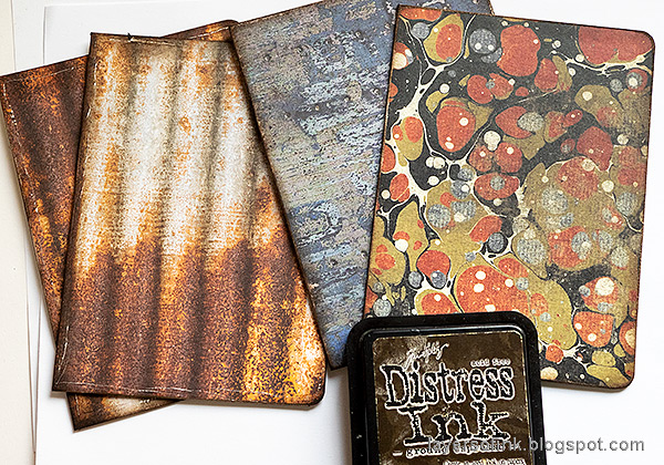 Layers of ink - Grungy Textured Notebook Tutorial by Anna-Karin Evaldsson.