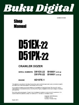 Shop manual komatsu d51ex-22 d51px-22 Dozer