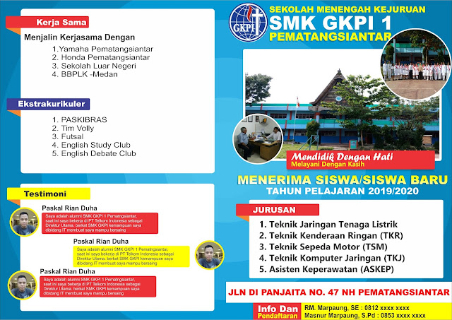 Template Brosur  Penerimaan Siswa Baru PPDB  Download  