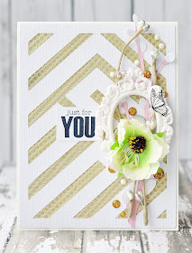 just for you | Eyelet Outlet DT #card #handmadecard #diycard #eyeletoutlet #by_marina_gridasova #washitape #enameldots