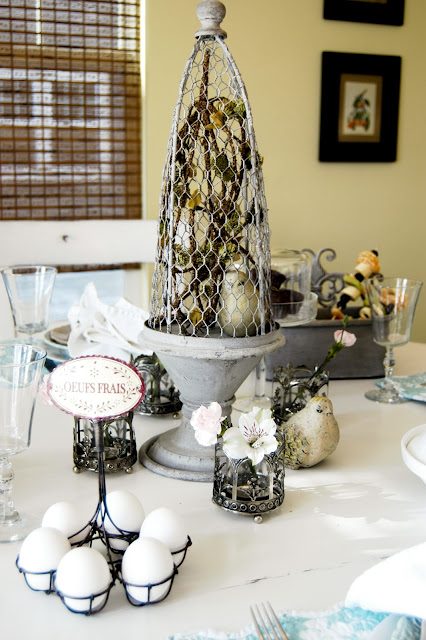 French entertaining, French tablescape, Light white and blue tablescape, The Style Sisters