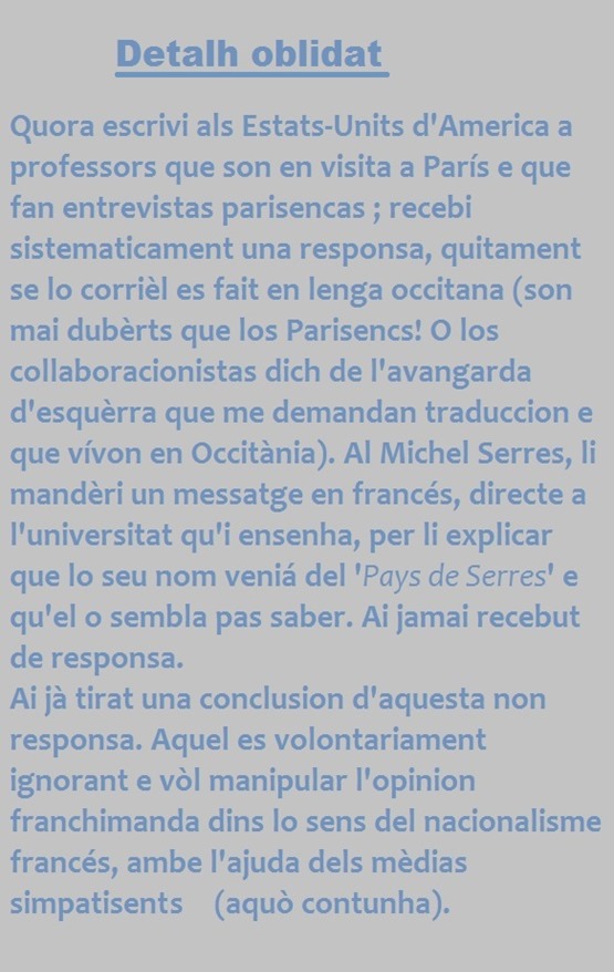 Michel Serres Detalh Oblidat