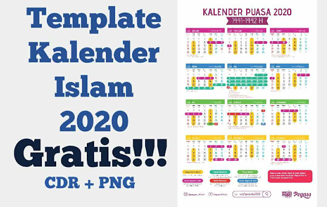 Download Template Kalender Puasa 2020 CDR Gratis Gambar