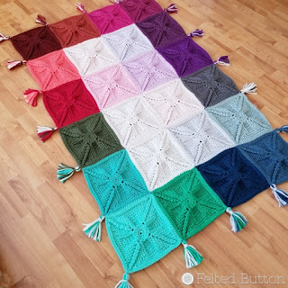 Asanas Blanket free crochet pattern by Susan Carlson of Felted Button