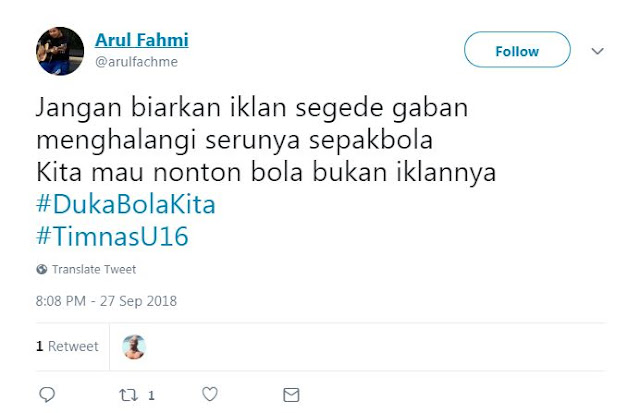 Kesel Nonton Timnas U-16 Banyak Iklan, 10 Komentar Warganet Ini Bikin Ngakak