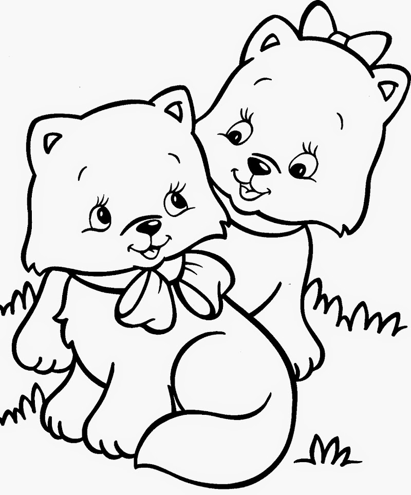 31+ Top Ideas Cute Dog And Cat Coloring Pages