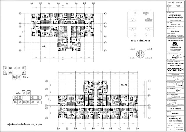 Mặt bằng tòa A1 A2 - An Bình City