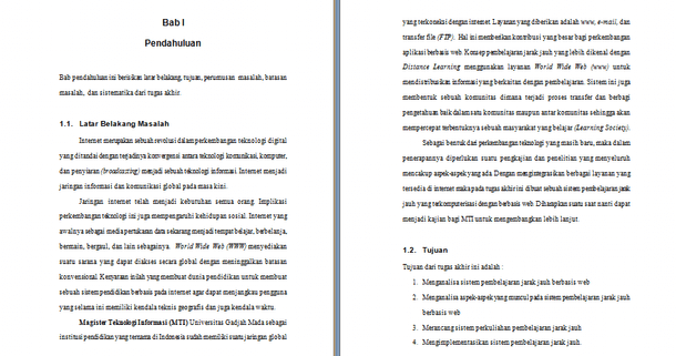 Contoh Makalah Sistem Pembelajaran Jarak Jauh Berbasis Web 