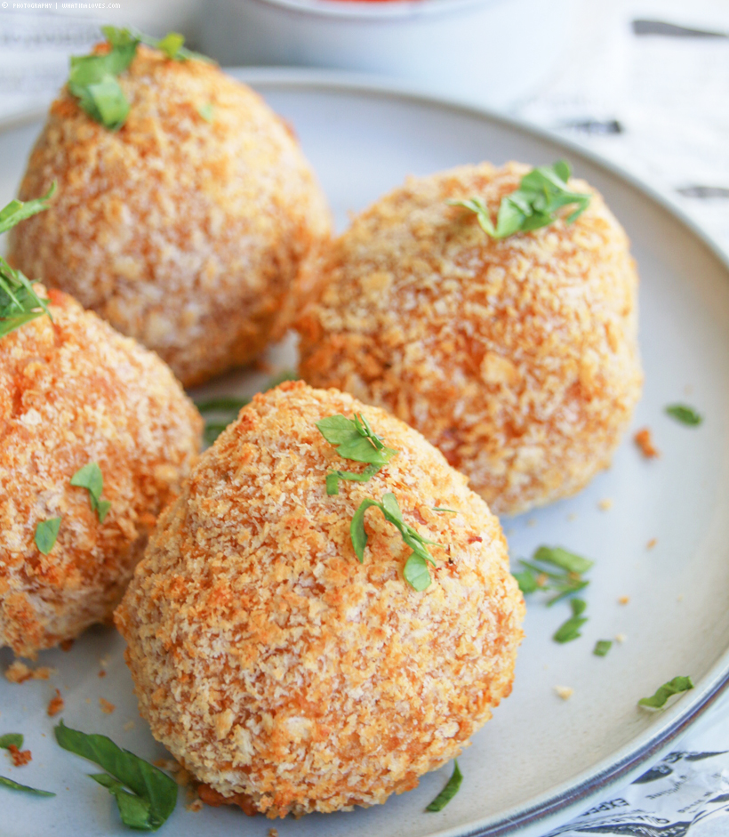 Arancini  / Frittierte Risottobällchen