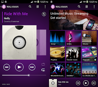 tampilan walkman Android