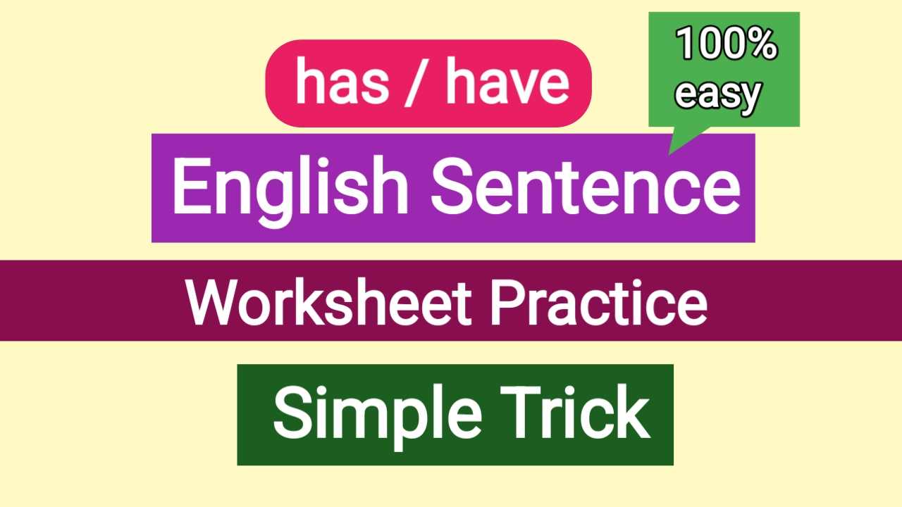 has have rule english sentence worksheet grammar worksheet
