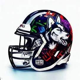 UConn Huskies Concept Football Helmets