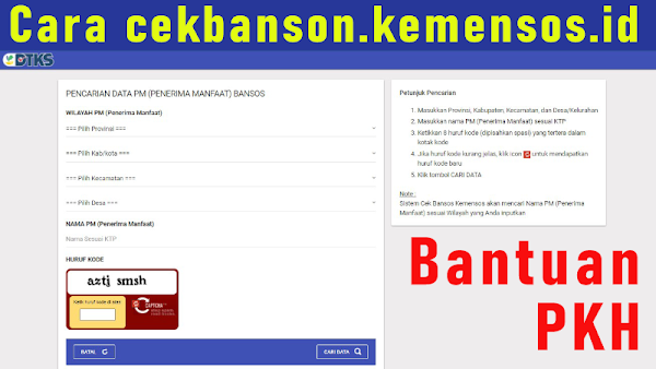 Cara cekbansos.kemensos.go.id Bantuan PKH