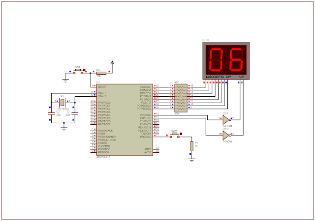 ATMega16 two-digit multiplexing display example